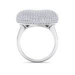 Load image into Gallery viewer, Beautiful Happy Heart Diamond ring in yellow gold with white diamonds of 2.45 ct in weight