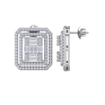 Load image into Gallery viewer, Beautiful Stud Earrings in white gold with white diamonds of 1.88 in weight