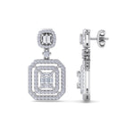 Load image into Gallery viewer, Beautiful Earrings in white gold with white diamonds of 0.83 in weight