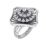 Load image into Gallery viewer, Statement ring in rose gold with white diamonds of 0.98 ct in weight