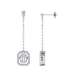 Load image into Gallery viewer, Diamond drop earrings in rose gold with white diamonds of 0.69 ct in weight