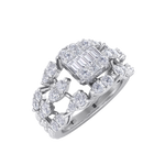 Load image into Gallery viewer, Diamond ring in white gold with white diamonds of 1.25 ct in weight