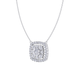 Load image into Gallery viewer, Classic square necklace in white gold with white diamonds of 2.78 ct in weight
