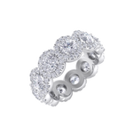 Load image into Gallery viewer, Eternity ring in rose gold with white diamonds of 3.45 ct in weight