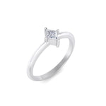 Load image into Gallery viewer, Petite Diamond ring in white gold with white diamonds of 0.25 ct in weight