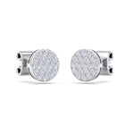 Load image into Gallery viewer, Classic round stud earrings in white gold with white diamonds of 0.26 ct in weight
