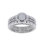 Load image into Gallery viewer, Halo Engagement ring in white gold with white diamonds of 1.19 ct in weight