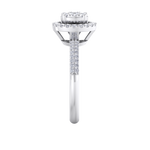 Load image into Gallery viewer, Halo Diamond ring in white gold with white diamonds of 0.57 ct in weight