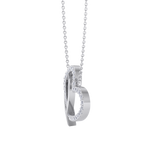 Load image into Gallery viewer, Cute hearts necklace in white gold with white diamonds of 0.61 ct in weight
