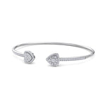 Load image into Gallery viewer, Cuff bracelet in rose gold with white diamonds of 0.56 ct in weight