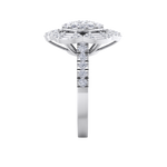 Load image into Gallery viewer, Diamond flower ring in yellow gold with white diamonds of 1.52 ct in weight