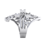 Load image into Gallery viewer, Statement diamond ring in rose gold with white diamonds of 1.68 ct in weight