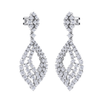 Load image into Gallery viewer, Drop earrings in rose gold with white diamonds of 4.05 ct in weight