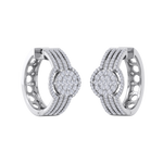 Load image into Gallery viewer, Beautiful Stud Earrings in white gold with white diamonds of 1.12 in weight