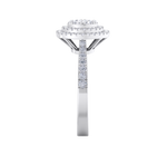 Load image into Gallery viewer, Round cluster diamond ring in white gold with white diamonds of 0.63 ct in weight