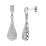 Load image into Gallery viewer, Diamond chandelier earrings in white gold with white diamonds of 1.73 ct in weight
