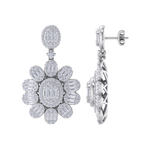 Load image into Gallery viewer, Formal chandelier earrings in white gold with white diamonds of 4.12 ct in weight
