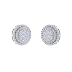Load image into Gallery viewer, 3 in 1 earrings in yellow gold with white diamonds of 0.79 ct in weight