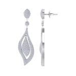 Load image into Gallery viewer, Teardrop earrings in yellow gold with white diamonds of 1.08 ct in weight