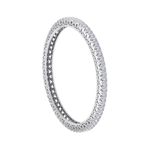Load image into Gallery viewer, Classic diamond bangle with hearts in white gold with white diamonds of 13.60 ct in weight