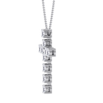 Load image into Gallery viewer, Diamond Cross Pendant in white gold with white diamonds of 1.10 ct in weight