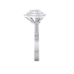 Load image into Gallery viewer, Heart cluster diamond ring in white gold with white diamonds of 0.50 ct in weight