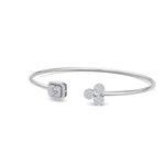 Load image into Gallery viewer, Cuff bracelet in rose gold with white diamonds of 0.58 ct in weight