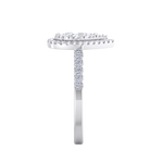 Load image into Gallery viewer, Pear cluster ring in rose gold with white diamonds of 0.98 ct in weight