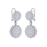 Load image into Gallery viewer, Drop earrings in white gold with white diamonds of 2.52 ct in weight