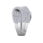 Load image into Gallery viewer, Ribbon ring in rose gold with white diamonds of 3.36 ct in weight