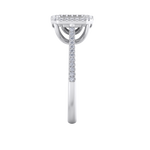 Load image into Gallery viewer, Square diamond ring in rose gold with white diamonds of 0.45 ct in weight