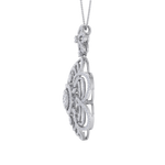 Load image into Gallery viewer, Flower Pendant in white gold with white diamonds of 2.43 ct in weight