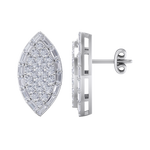 Load image into Gallery viewer, Marquise stud earrings in white gold with white diamonds of 1.67 ct in weight