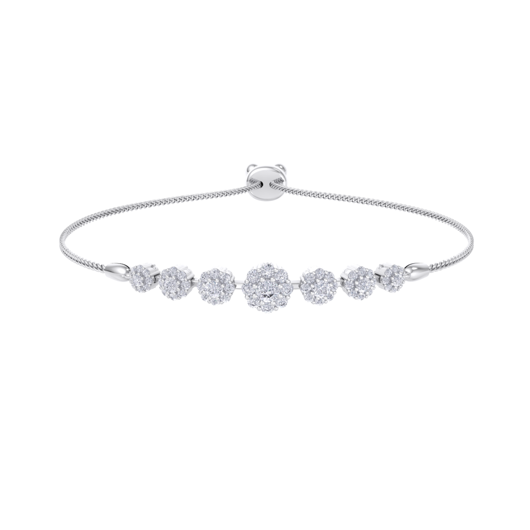 Diamond bracelet in yellow gold with white diamonds of 0.86 ct in weight