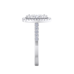 Load image into Gallery viewer, Oval cluster ring in white gold with white diamonds of 1.02 ct in weight