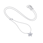 Load image into Gallery viewer, Petite flower necklace in yellow gold with white diamonds of 0.61 ct in weight