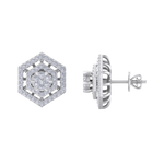 Load image into Gallery viewer, Stud earrings in yellow gold with white diamonds of 1.45 ct in weight