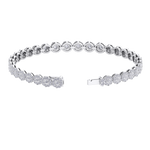 Load image into Gallery viewer, Tennis bracelet in white gold with white diamonds of 3.65 ct in weight