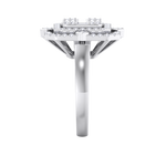 Load image into Gallery viewer, Grande square diamond ring in white gold with white diamonds of 1.36 ct in weight