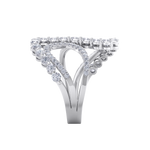 Load image into Gallery viewer, Intertwined ring in white gold with white diamonds of 1.20 ct in weight