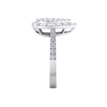 Load image into Gallery viewer, Pear cluster ring in white gold with white diamonds of 1.01 ct in weight