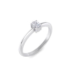 Load image into Gallery viewer, Beautiful Diamond ring in rose gold with white diamonds of 0.25 ct in weight