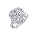 Load image into Gallery viewer, Beautiful Ring in yellow gold with white diamonds of 3.07 ct in weight