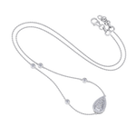 Load image into Gallery viewer, Pear shaped necklace in white gold with white diamonds of 1.04 ct in weight