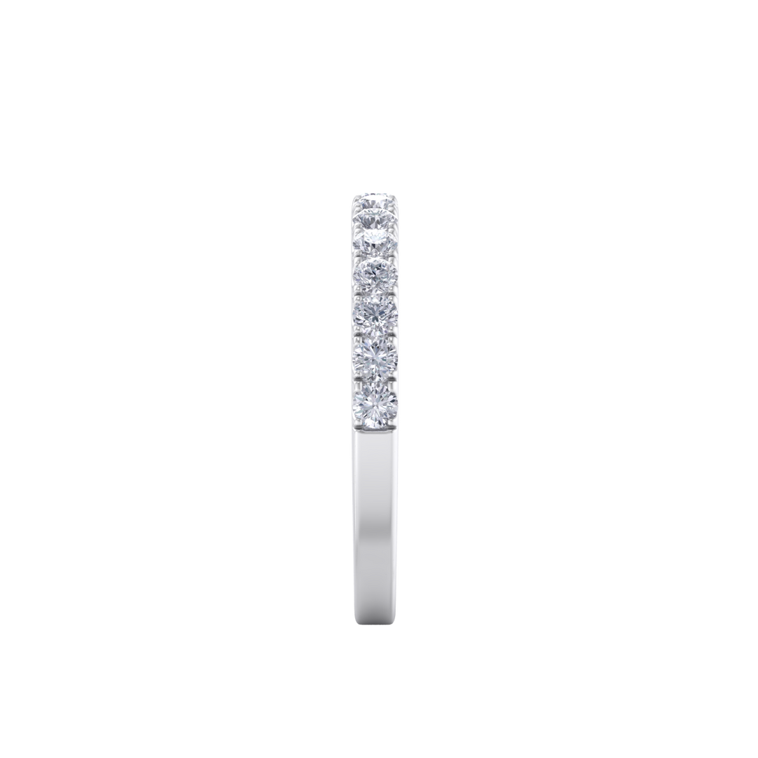 Classic Wedding band in rose gold with white diamonds of 0.49 ct in weight