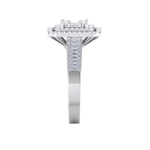 Load image into Gallery viewer, Square cluster engagement ring in white gold with white diamonds of 0.68 ct in weight