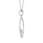 Load image into Gallery viewer, Love pendant in white gold with white diamonds in white gold with white diamonds of 0.19 ct in weight