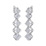 Load image into Gallery viewer, Drop earrings in white gold with white diamonds of 1.10 ct in weight