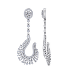 Load image into Gallery viewer, Drop earrings in yellow gold with white diamonds of 2.96 ct in weight