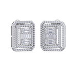Load image into Gallery viewer, Beautiful Stud Earrings in white gold with white diamonds of 1.88 in weight